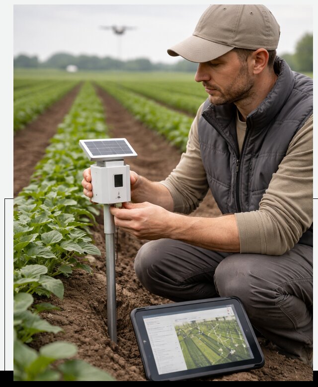 IoT мониторинг сельскохозяйственных полей и контроля в Лиски